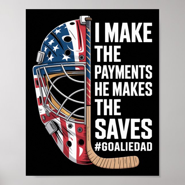 Poster Pai Goleiro de Hóquei no Gelo  (Frente)