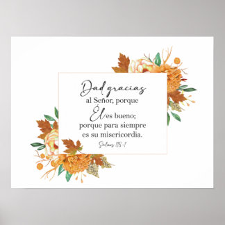 Poster Pai gracias, Salmos 118 Póster