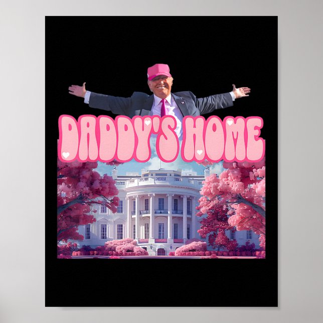 Poster Pai Home Trump Pink Trump Won 2024 Take Americ (Frente)