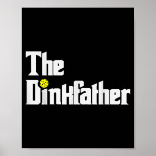 Poster Pai jogador de pickleball engraçado dink pai piada
