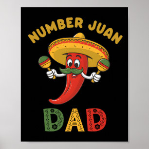 Poster Pai Juan Mexicano Engraçado Pai Número Um
