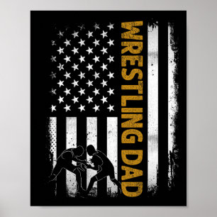 Poster Pai Lutador Bandeira Americana 4 De Julho Dia Dos