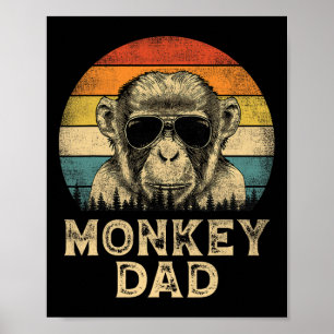 Poster Pai Macaco Vintage Amadores de Macaco Pai Padre&#;
