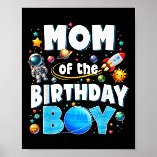 Poster Pai Mãe Do Espaço Da Família Astronauta Do Astrona