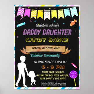 Poster Pai modelo de dança do doce