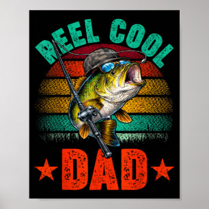 Poster Pai muito legal pescando papai engraçado dia dos p
