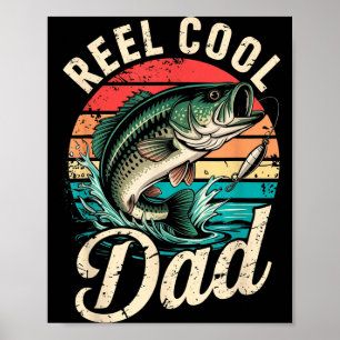 Poster Pai Muito Legal Vintage Engraçado Homens Pescaria