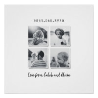 Pai multifoto moderno presente branco preto elegan