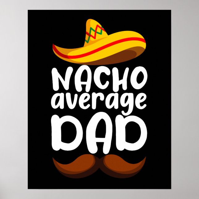Poster Pai Nacho Médio Cinco de Maio Papai Mexicano (Frente)