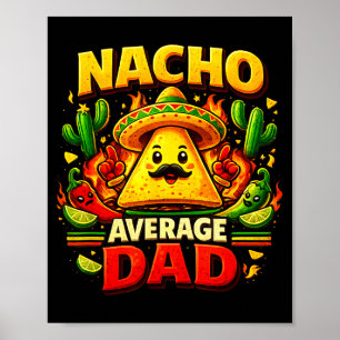 Poster Pai nacho médio para cinco de maio e dia dos pais