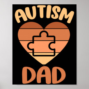 Poster Pai Negro Autista De Filho Autista Conscientização