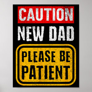 Poster Pai Novo Engraçado Novo Pai Primeiro Bebê