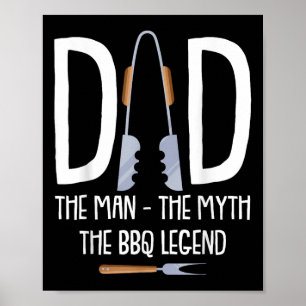 Poster Pai O Homem O Mito A Legenda Do Churrasco Engraçad