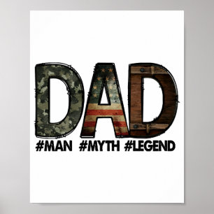 Poster Pai - o homem o mito o Pai da lenda; pai; gordura