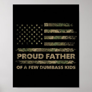 Poster Pai orgulhoso de alguns filhos divertido dia dos p