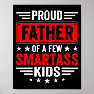 Poster Pai Orgulhoso De Alguns Filhos Inteligentes Crianç