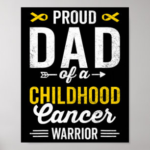 Poster Pai orgulhoso de um Cancer de infância sobrevivent