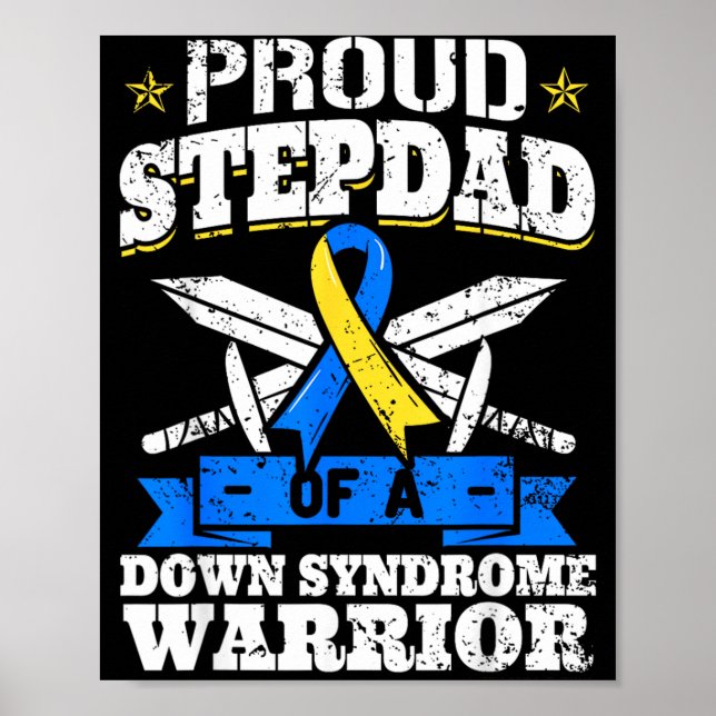 Poster Pai Orgulhoso De Um Guerreiro Com Síndrome De Down (Frente)