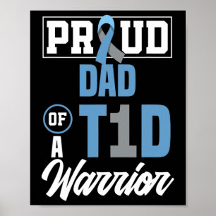 Poster Pai Orgulhoso De Um Guerreiro T1d Sensibilização P