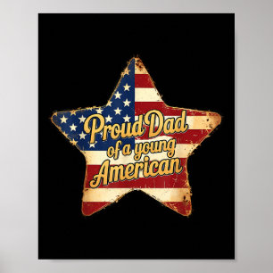 Poster Pai Orgulhoso De Um Jovem Pais Patrióticos America