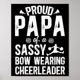 Poster Pai Orgulhoso De Uma Chefe De Torcida Pai Chefe Pa