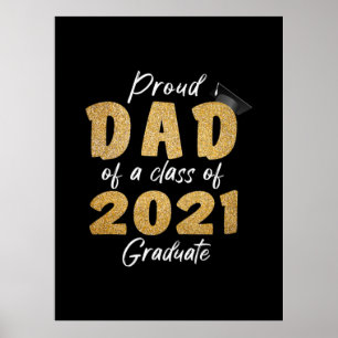 Poster Pai orgulhoso de uma classe de Formando 2021
