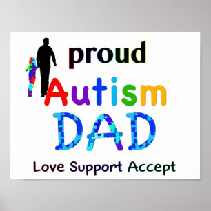 Poster Pai orgulhoso do autismo