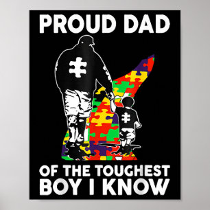 Poster Pai Orgulhoso Do Menino Mais Duro Que Conheço Auti