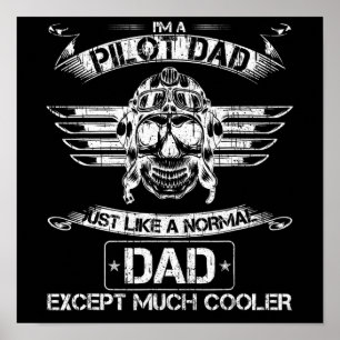 Poster Pai Piloto De Avião Apenas Normal Mas Muito Pai Ma
