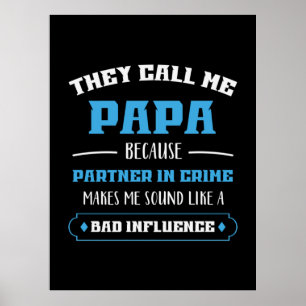 Poster Pai Presente Eles Me Chamam De Papai