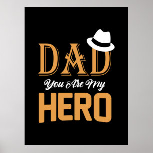 Poster Pai Presente Pai Que Você É Meu Herói