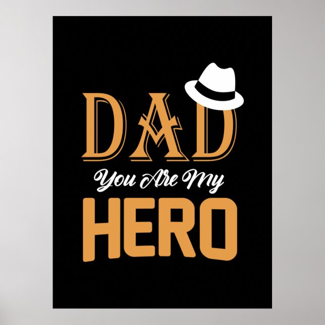 Poster Pai Presente Pai Que Você É Meu Herói (Frente)