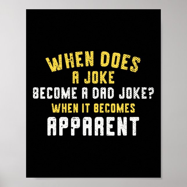 Poster Pai Puns Quando Uma Piada Se Torna Uma Piada De Pa (Frente)
