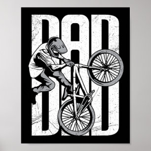 Poster Pai que pedala Mountain Bike Bmx Feliz Dia dos Pai
