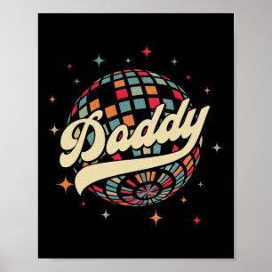 Poster Pai retrô Disco 60s 70s Figurino Figurino Pai F
