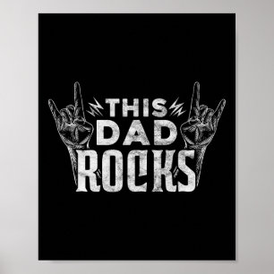 Poster Pai Rocks Rock N Roll Heavy Metal Dia de os pais