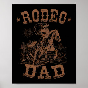 Poster Pai Rodeo Pai Western Cowboy Fat Correspondente