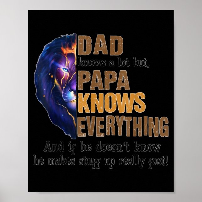 Poster Pai sabe muito, mas papai sabe tudo que papai sabe (Frente)