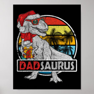 Poster Pai Surus T Rex Dinossaur Família Correspondendo X