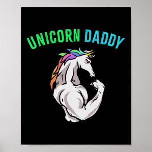 Poster Pai Unicorn - Funny Magical Malhação Bodybuilder