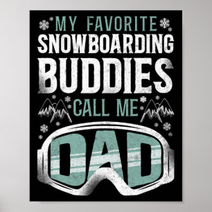 Poster Pai Vintage Snowboard