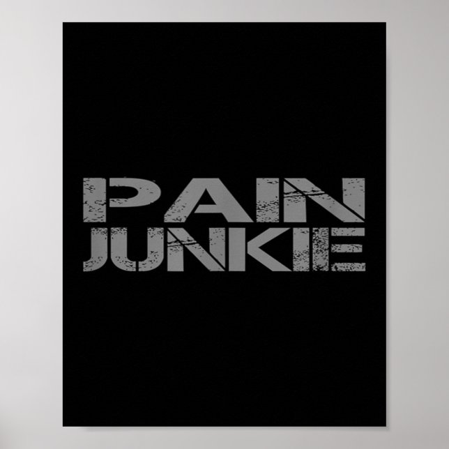 Poster Pain Junkie Bjj, Wrestling, Judo, Boxing, Mma Moti (Frente)