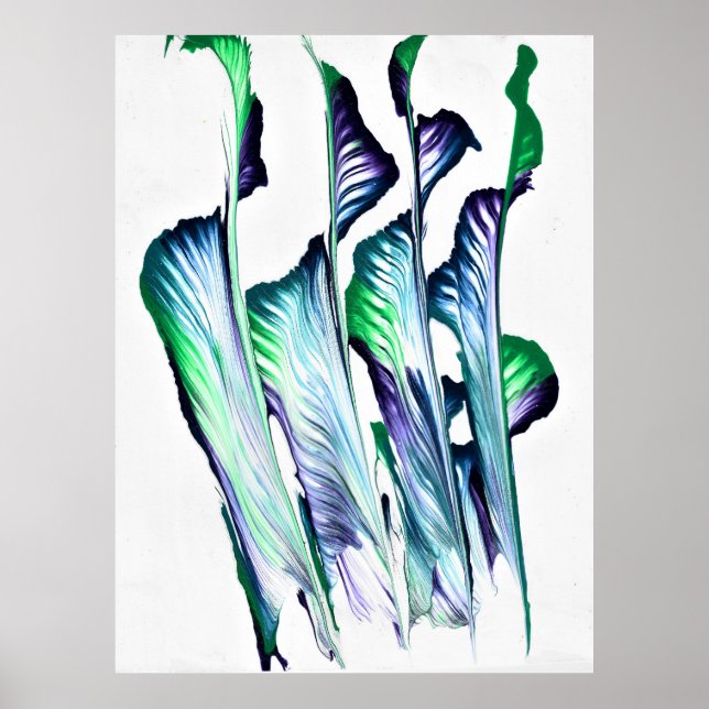 Poster Pain Remover 1 Purple Flower Abstract Art Print (Frente)