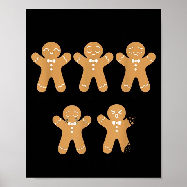 Poster Pain Scale Gingerbread, Funny Gingerbread Christma (Frente)
