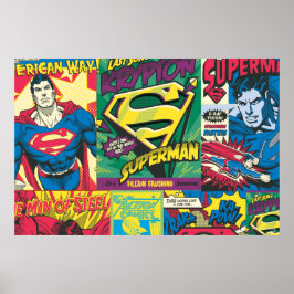 Pôster Painéis de banda desenhada do Super-Homem