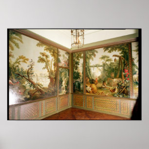 Pôster Painéis de parede pintados no salão de beleza de