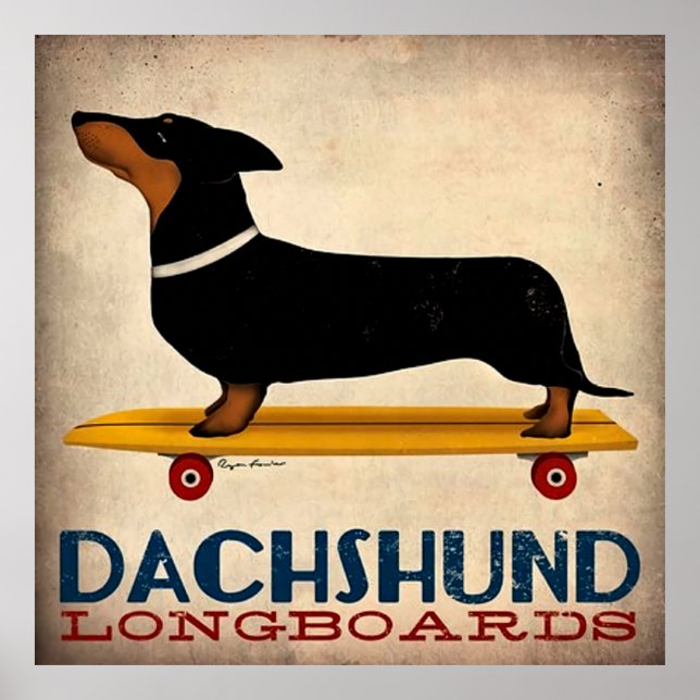 Poster Painéis de som Dachshund (Frente)