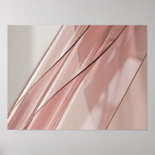 Poster Painéis de Vidro Rosa Rosa Arte de Parede Abstrata
