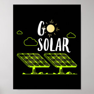 Poster Painéis Solares de Energia Solar Passam Pota Solar