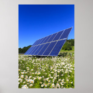 Poster Painéis solares Energia sustentável